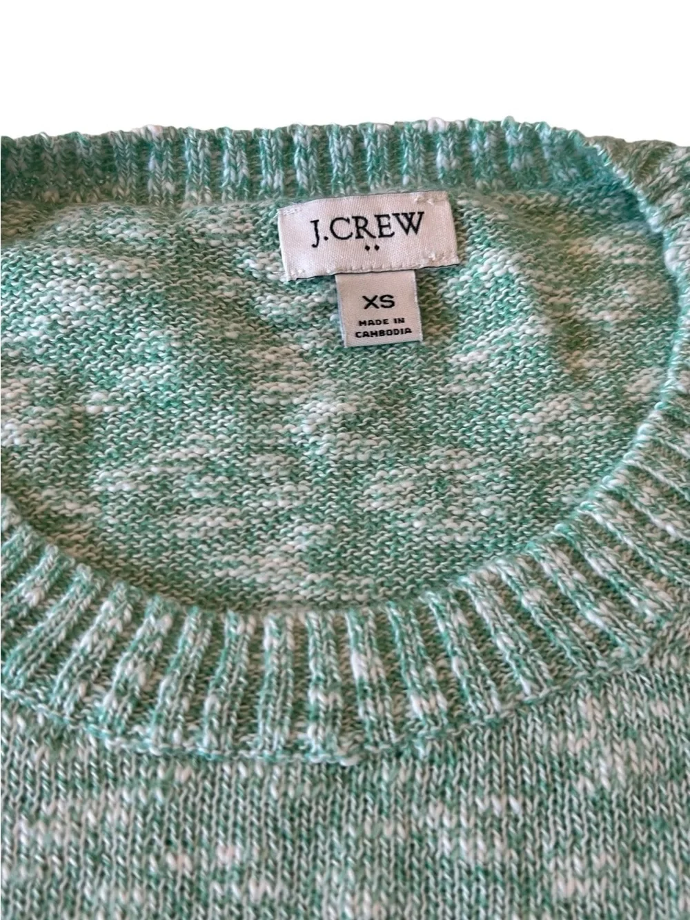 J. Crew Mint Green Crewneck Lightweight Crewneck Pullover Sweater XS X Small